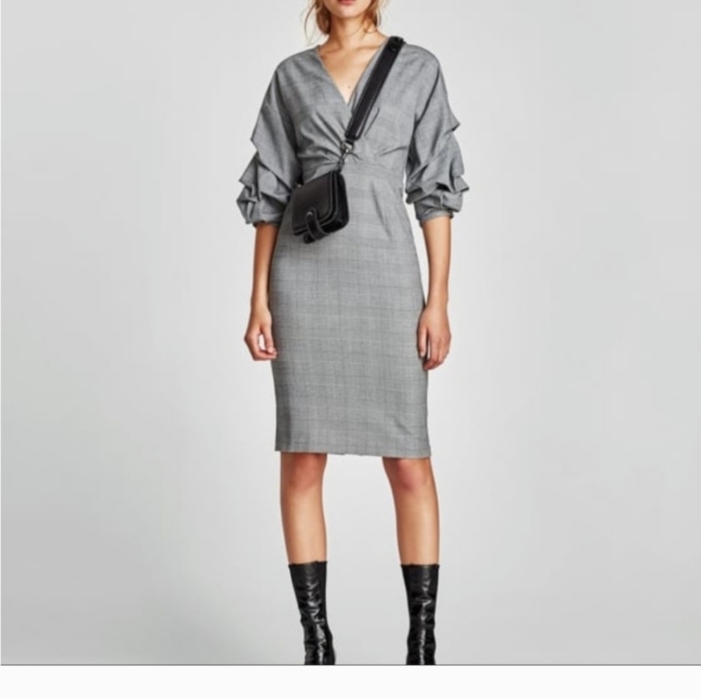 Zara Checkered shift dress